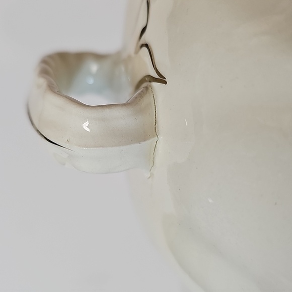 Vintage Homer Laughlin Pink Blue Flower Round Covered Vegetable Dish w/ Gold - Picture 14 of 16